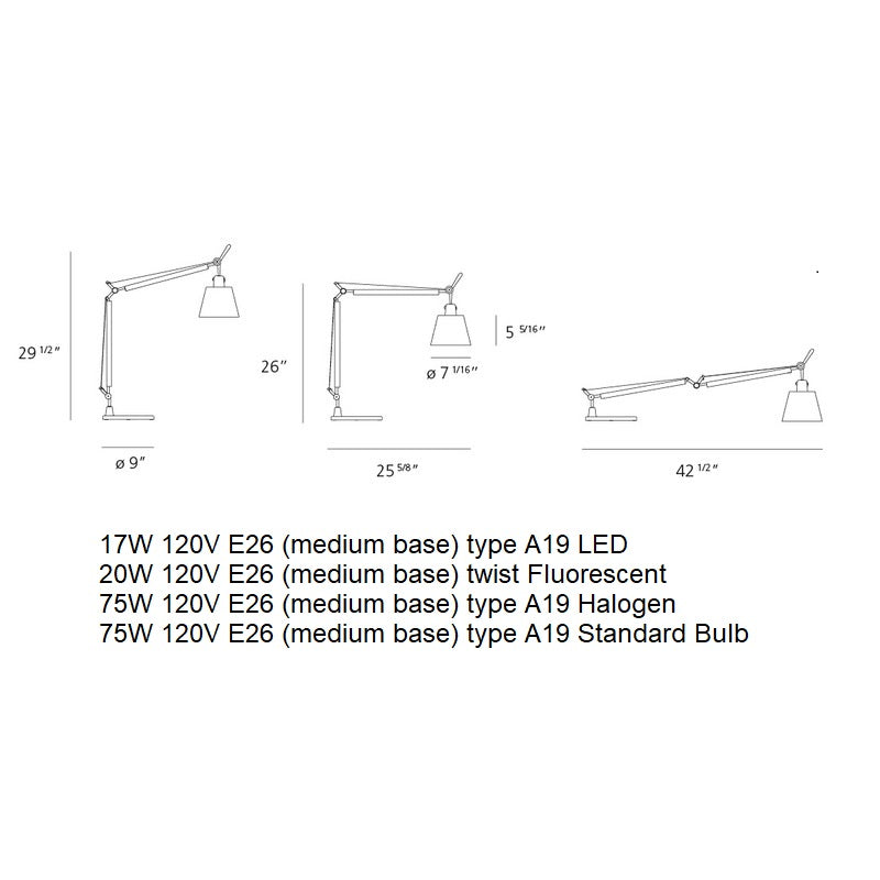 Tolomeo Table Lamp With Shade