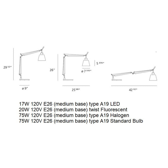 Tolomeo Table Lamp With Shade