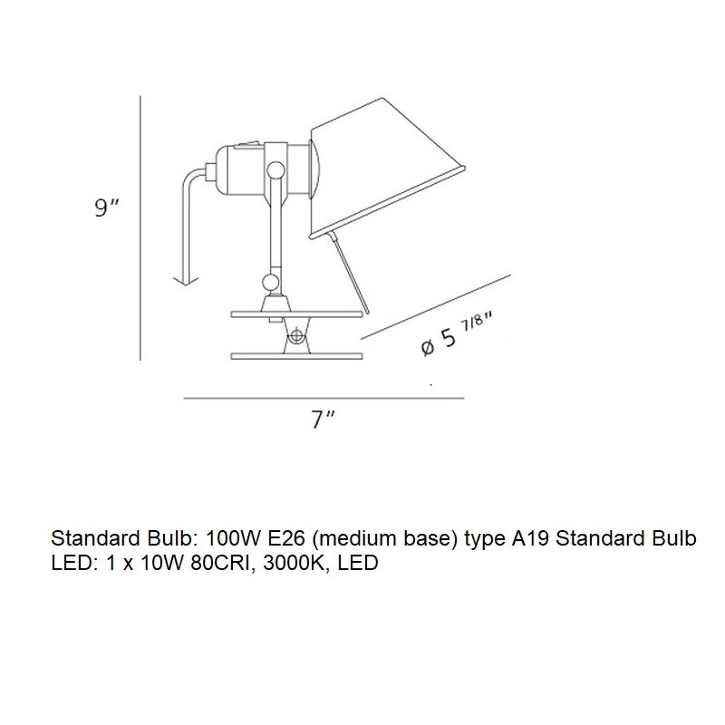 Tolomeo Classic Clip Spot Wall Light
