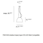 Nur Gloss Suspension Lamp