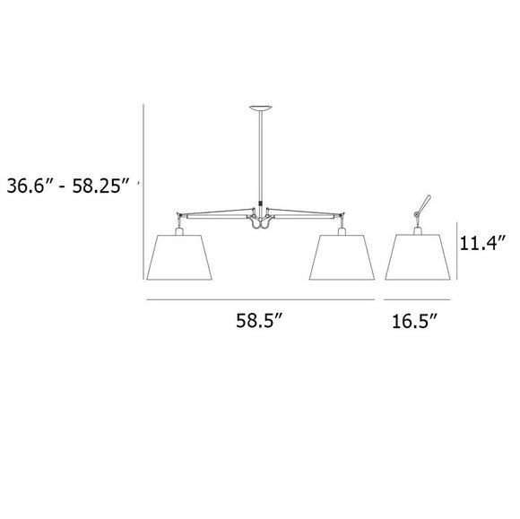 Tolomeo Double Shade Suspension
