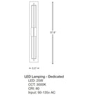 Double Axis Large LED Outdoor Sconce