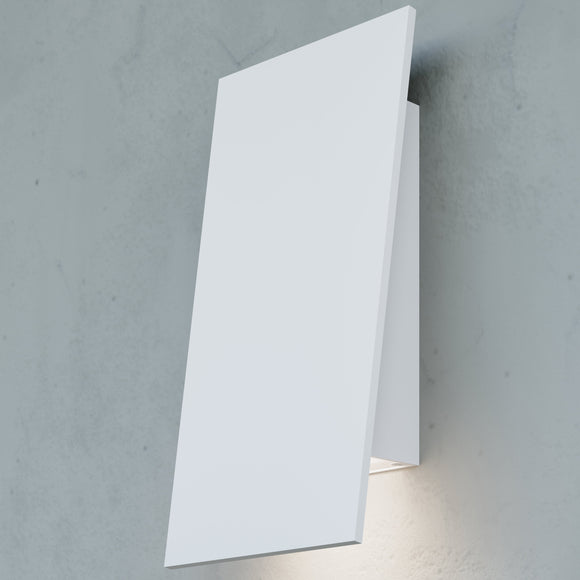 Inside-Out Angled Plane Narrow Outdoor Downlight Wall Light