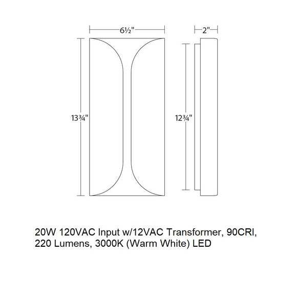 Inside-Out Folds Tall Outdoor Wall Light