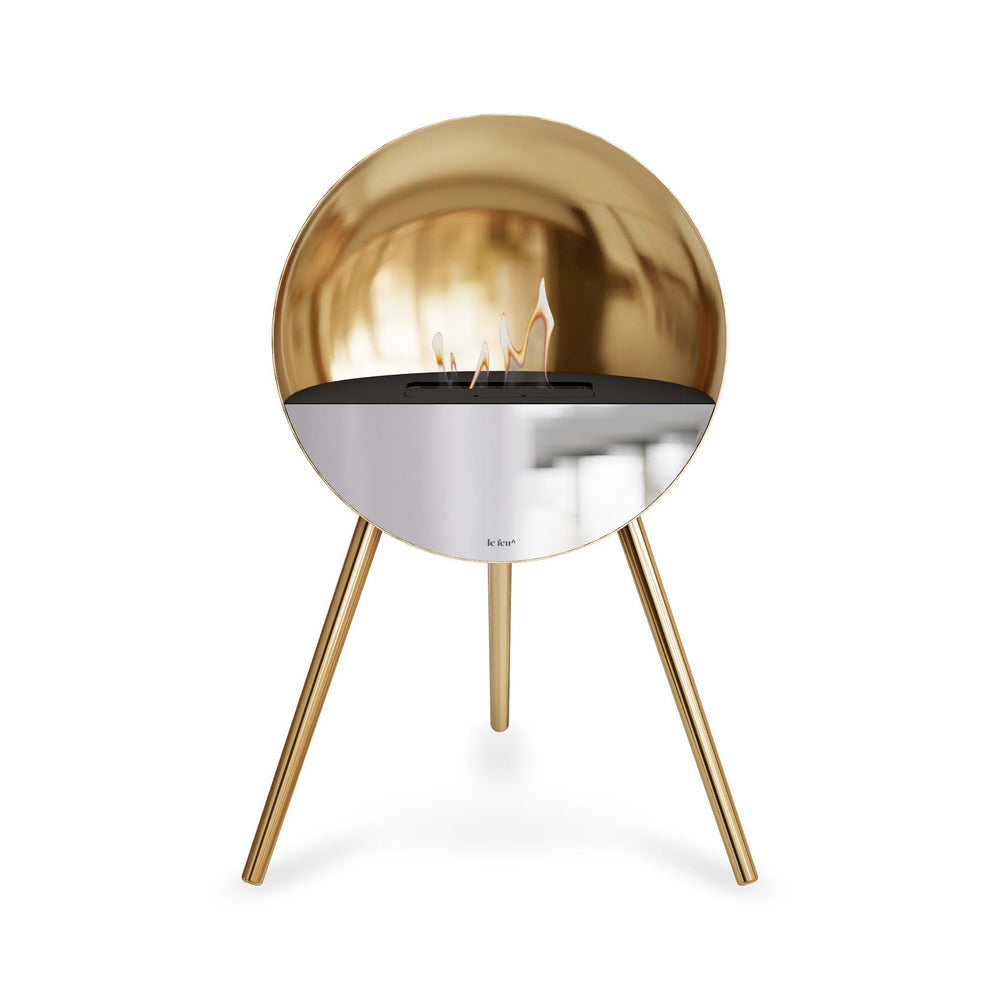 Eye Bioethanol Fireplace - Chromed Rose Gold