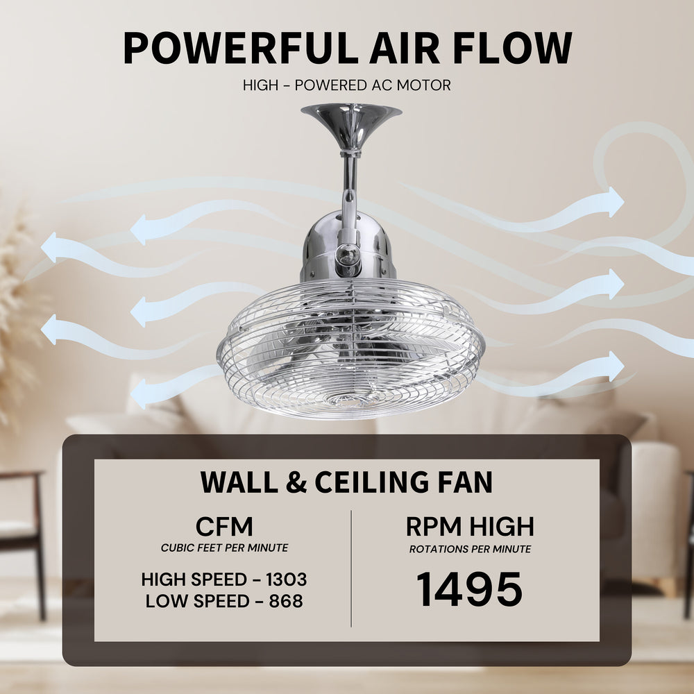 Kaye Oscillating Wall Fan
