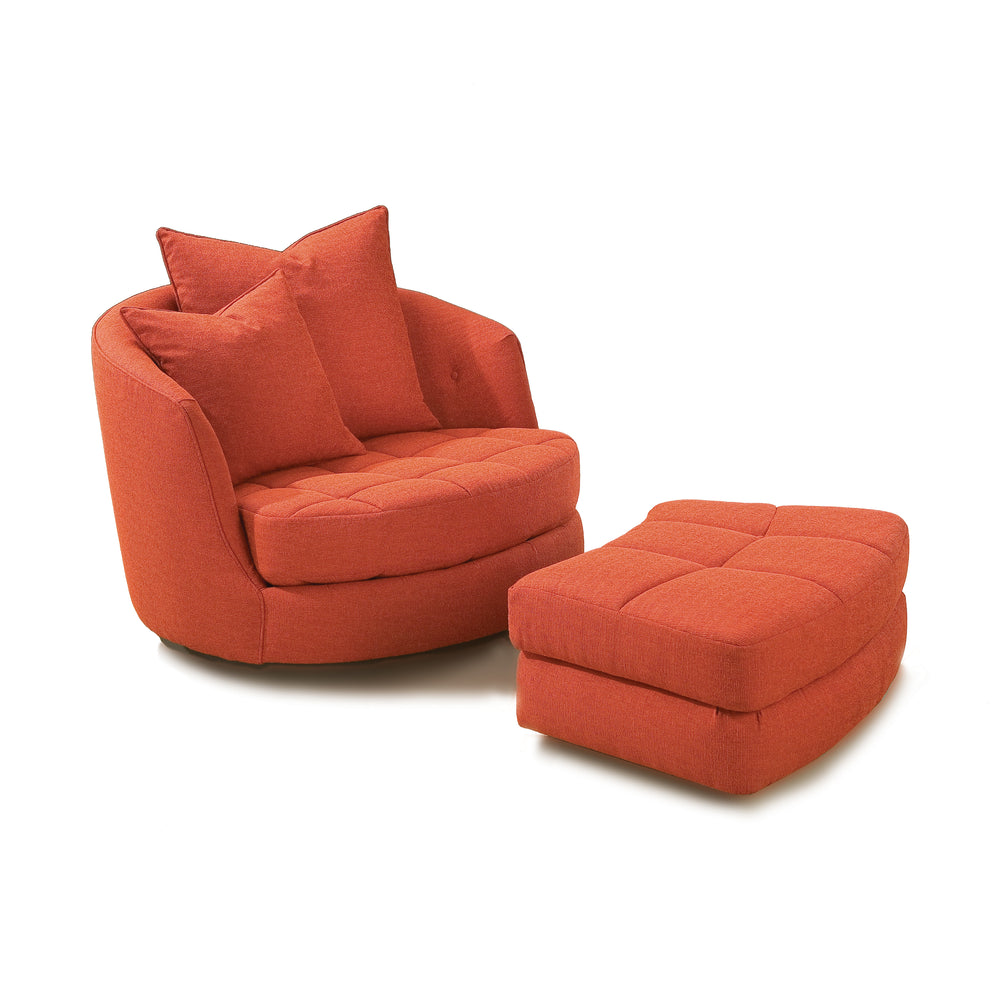Giant Swivel Tufted Tub Lounge Chair