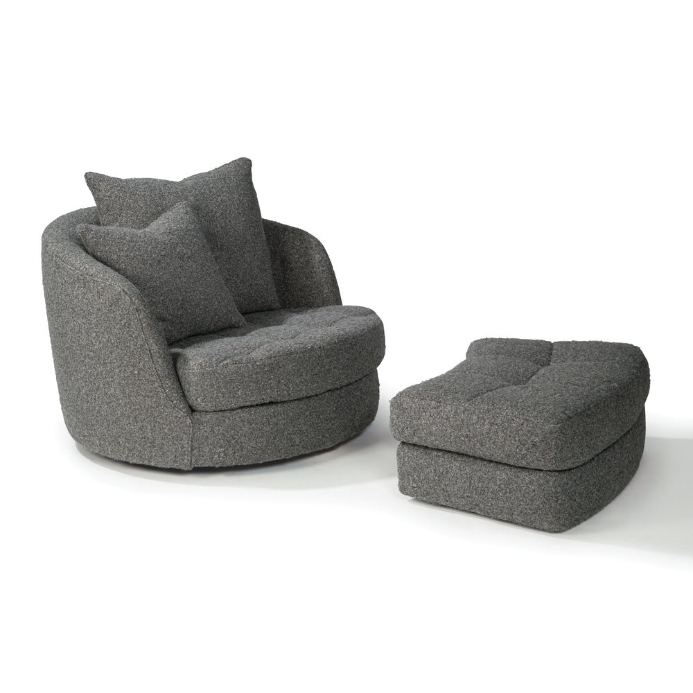 Giant Swivel Tufted Tub Lounge Chair