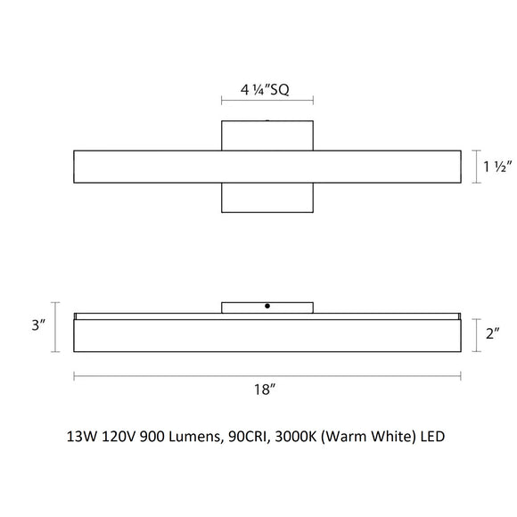 Sq-bar Bathroom Vanity Light