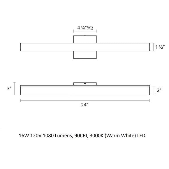 Sq-bar Bathroom Vanity Light