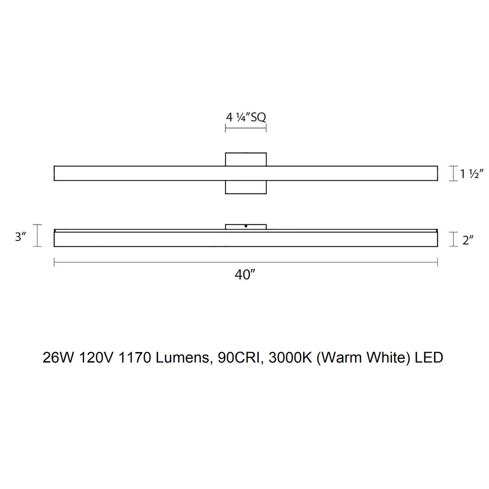 Sq-bar Bathroom Vanity Light