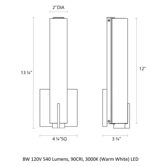Tubo Slim Panel Bathroom Vanity Light