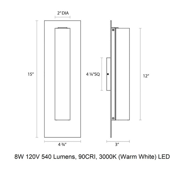Tubo Slim Panel Bathroom Vanity Light
