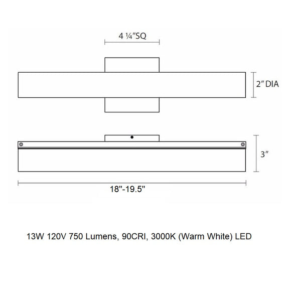 Tubo Slim Bathroom Vanity Light