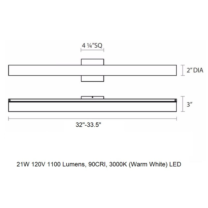 Tubo Slim Bathroom Vanity Light