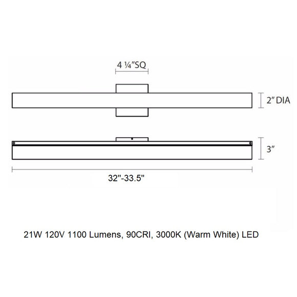 Tubo Slim Bathroom Vanity Light