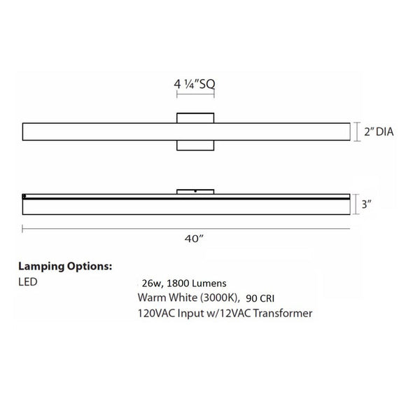 Tubo Slim Bathroom Vanity Light