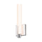 Tubo Slim Bathroom Wall Sconce  option 12 Inch / Polished Chrome with Long Spine Trim