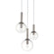 Bubbles Three Light Multi Pendant Light  option Polished Nickel