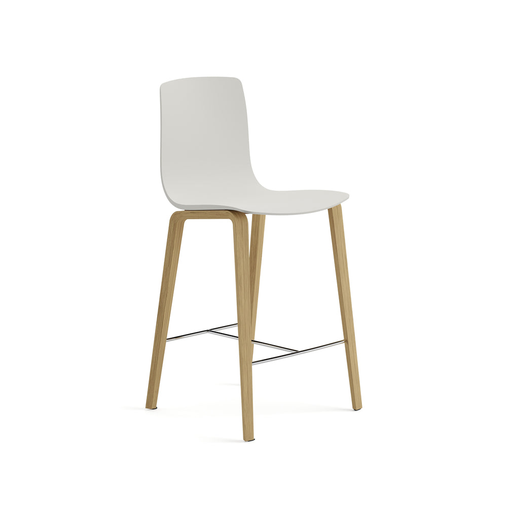 Aava Outdoor Bar and Counter Stool with Wood Base