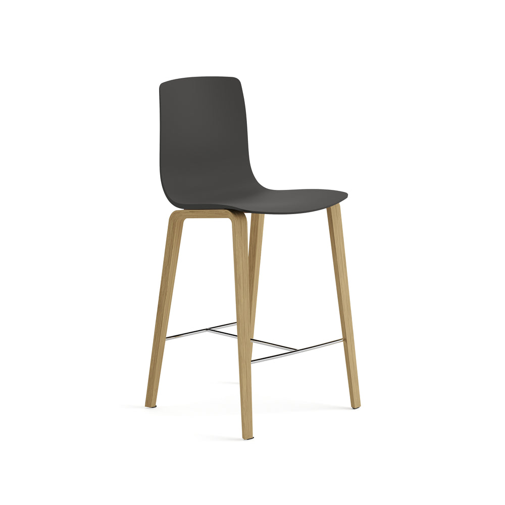 Aava Outdoor Bar and Counter Stool with Wood Base