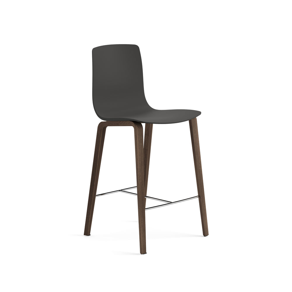 Aava Outdoor Bar and Counter Stool with Wood Base
