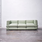Pillow 3-Seater Leather Sofa