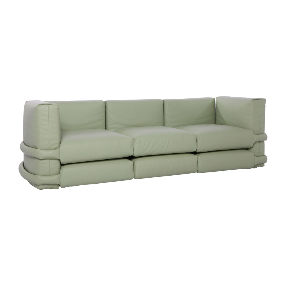 Pillow 3-Seater Leather Sofa