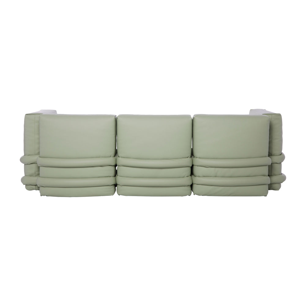 Pillow 3-Seater Leather Sofa