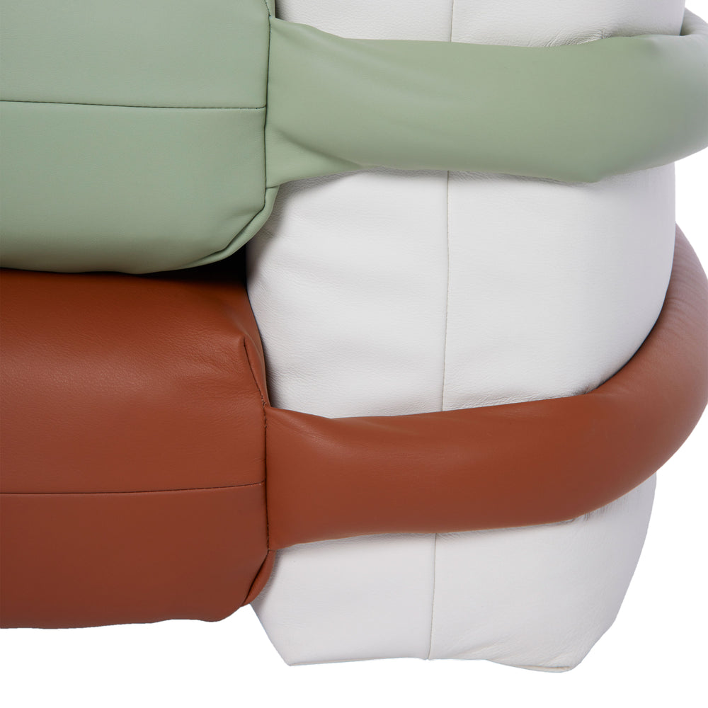 Pillow 4-Seater Leather Sofa