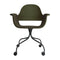 Showtime Swivel Chair with Castors  option Stained Olive Green
