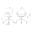Showtime Swivel Chair with Castors