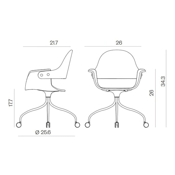 Showtime Swivel Chair with Castors