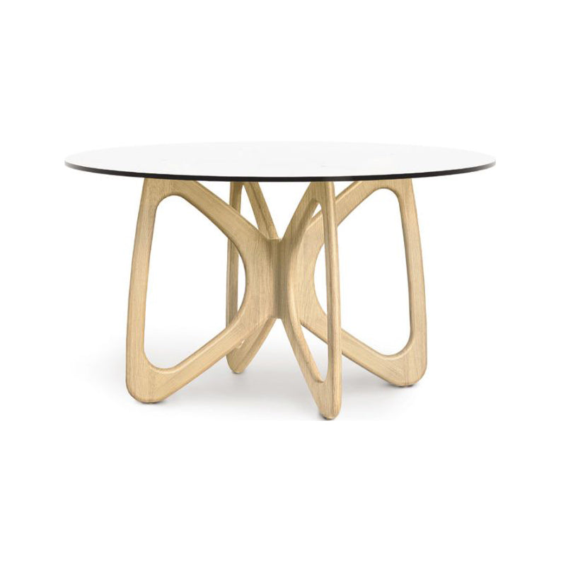 Butterfly Round Glass Top Table