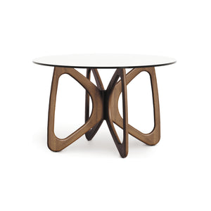 Butterfly Round Glass Top Table