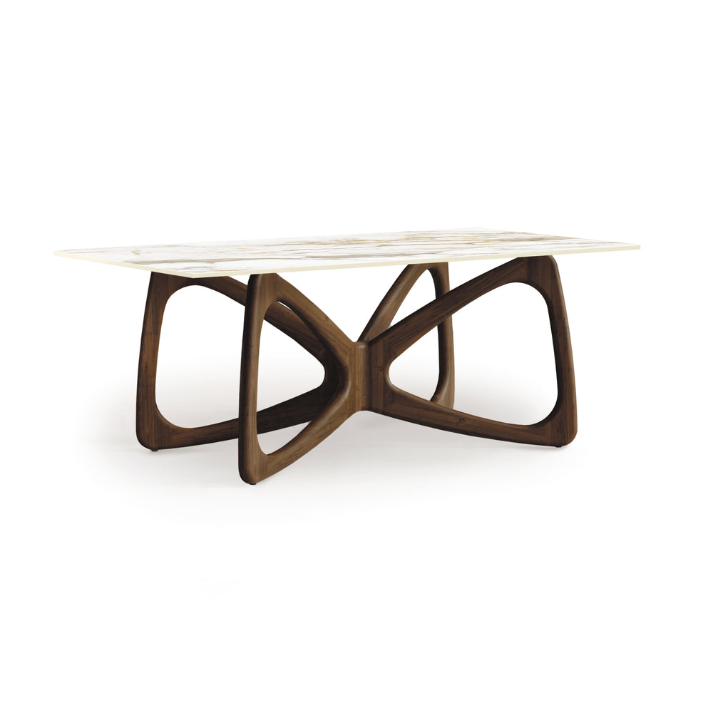 Butterfly Sintered Stone Rectangle Top Table