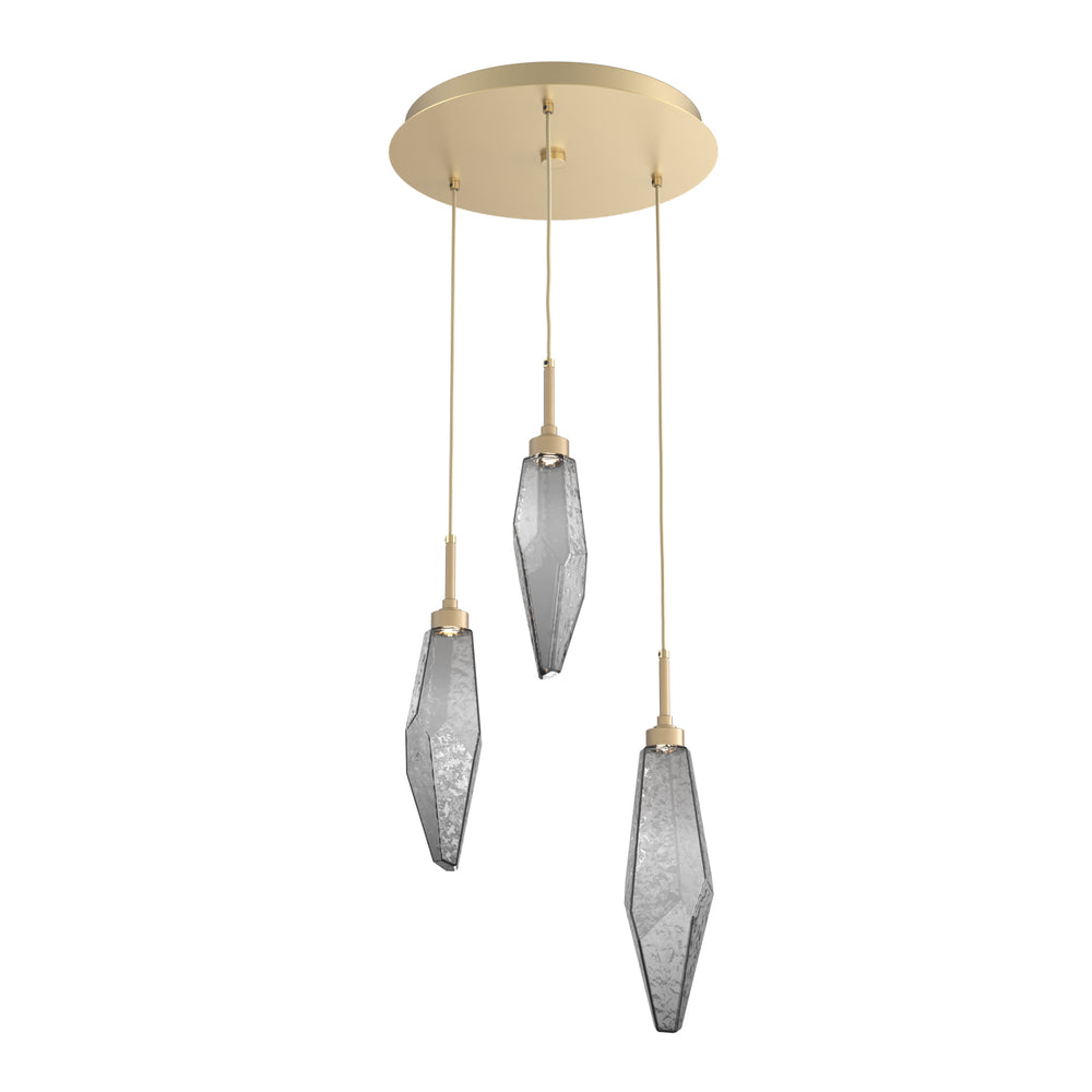 Rock Crystal Round Multi-Light LED Pendant Light