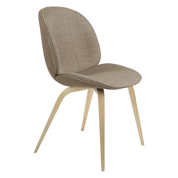 Beetle Upholstered Dining Chair - Wood Base