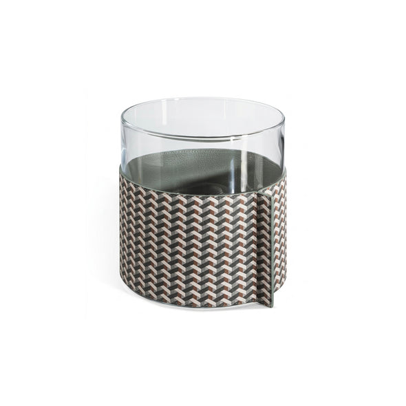 Leather Pot Glass Vase
