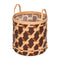 Giobagnara x Rabitti 1969 Palu Storage Basket  option RB30 Natural/RB24 Cognac/R22 Brown/Large: 15.7 in diameter