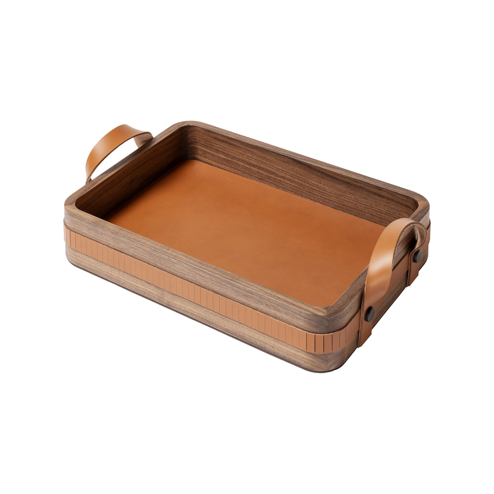 Rabitti 1969 Toiles De Noyer Rectangular Rounded Tray