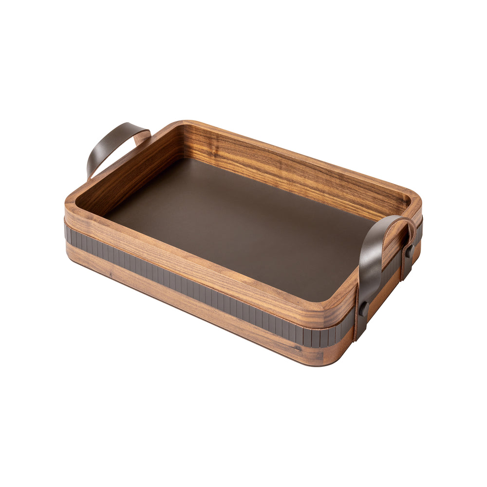 Rabitti 1969 Toiles De Noyer Rectangular Rounded Tray