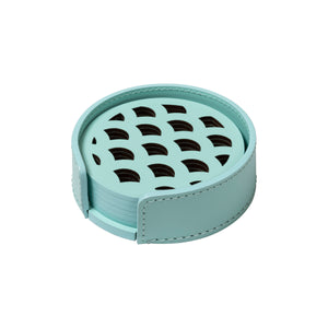 Giobagnara x Rudi Acquerello Round Coaster Holder with 6 Coasters