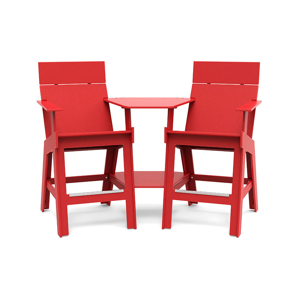 Lollygagger Hi-Rise Outdoor Chairs with Curved Attached Table