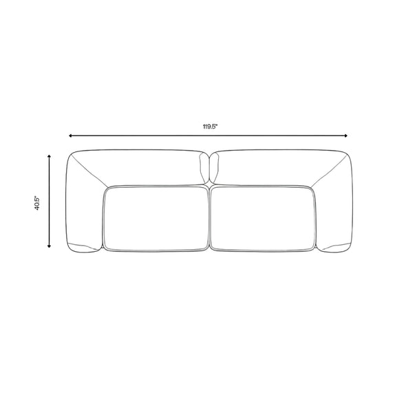 Milos 2-Piece Outdoor Sectional Sofa