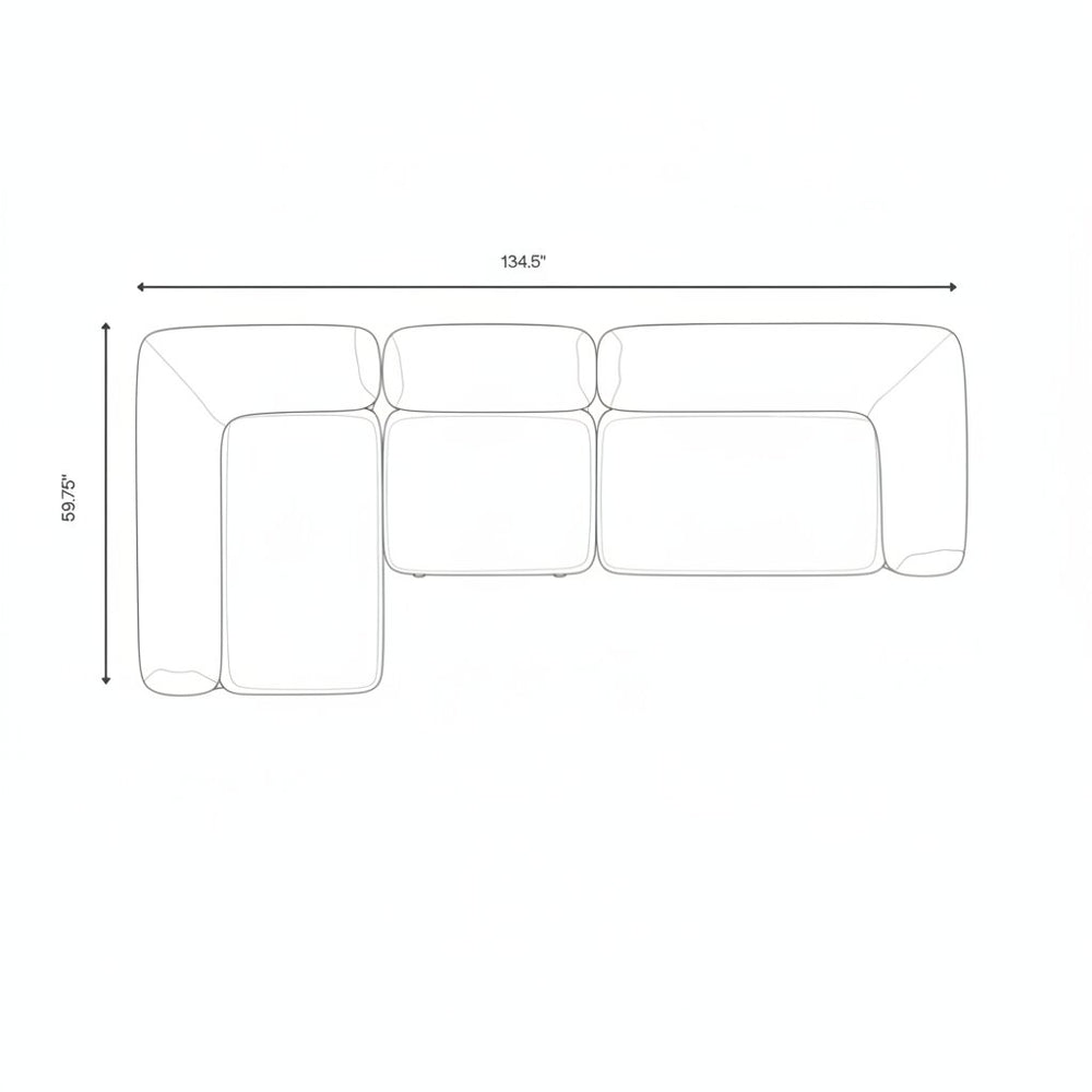 Milos 3-Piece Outdoor Sectional Sofa