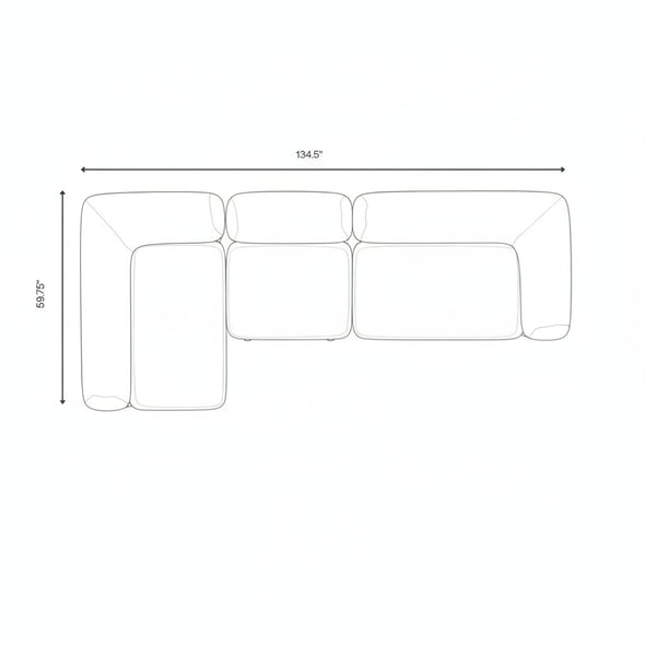 Milos 3-Piece Outdoor Sectional Sofa