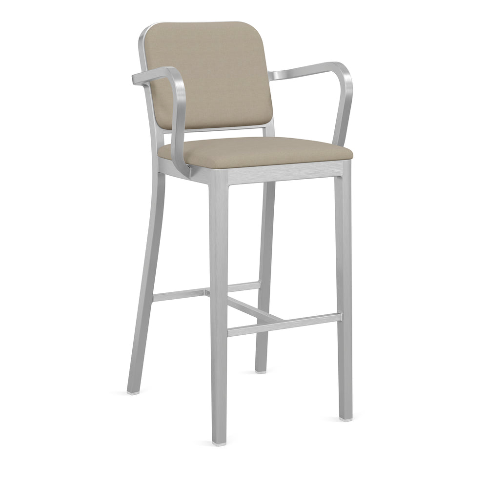 Navy Officer Bar and Counter Stool with Arms