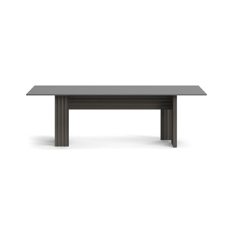 Rows Vertical Dining Table with Glass Top