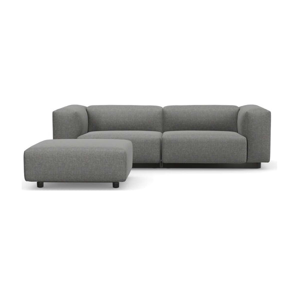 Soft Modular 2-Seater Sofa with Ottoman
